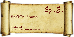 Száz Endre névjegykártya